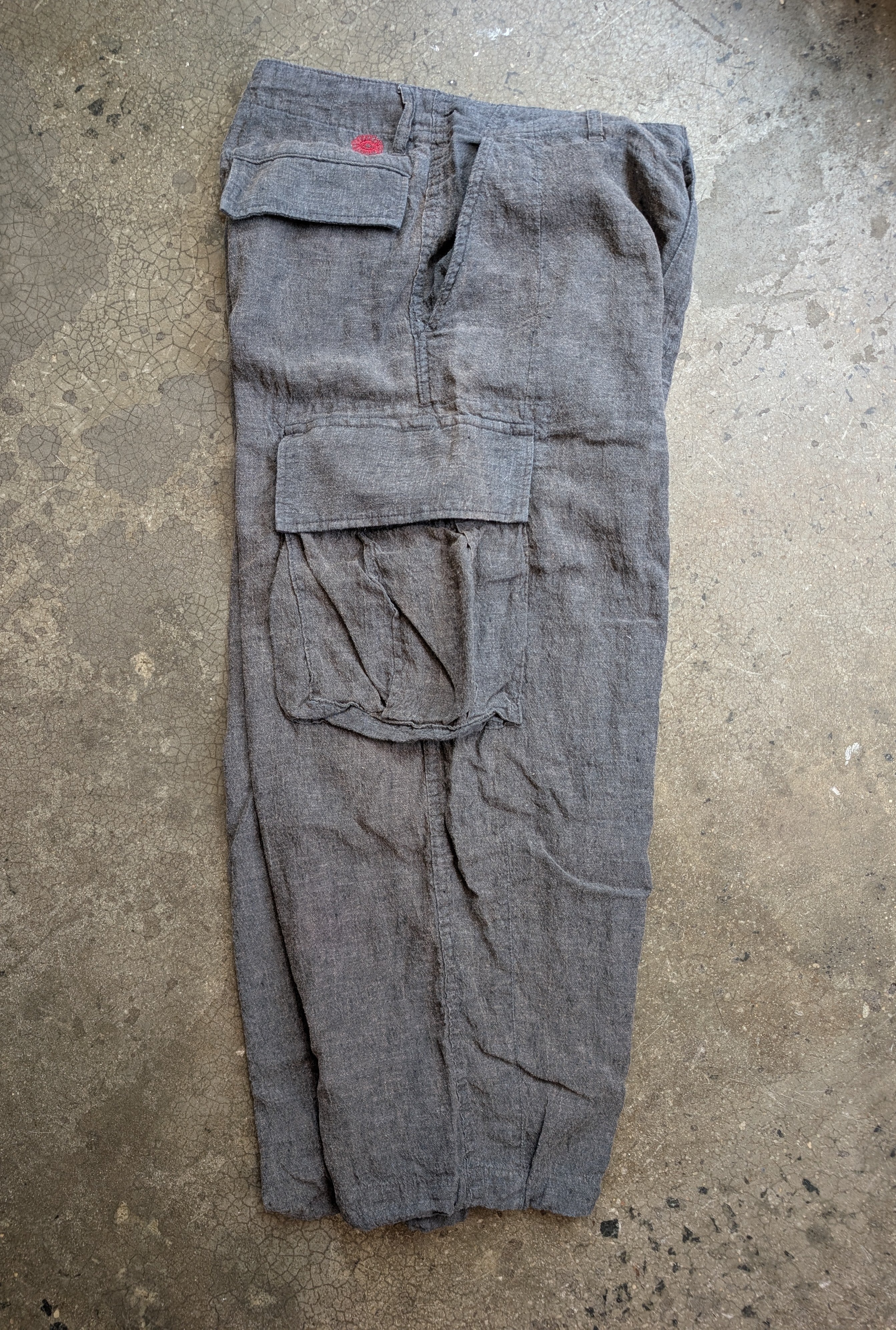 Monostereo I Believe Linen Cargo Pants -Washed Black – Barryville