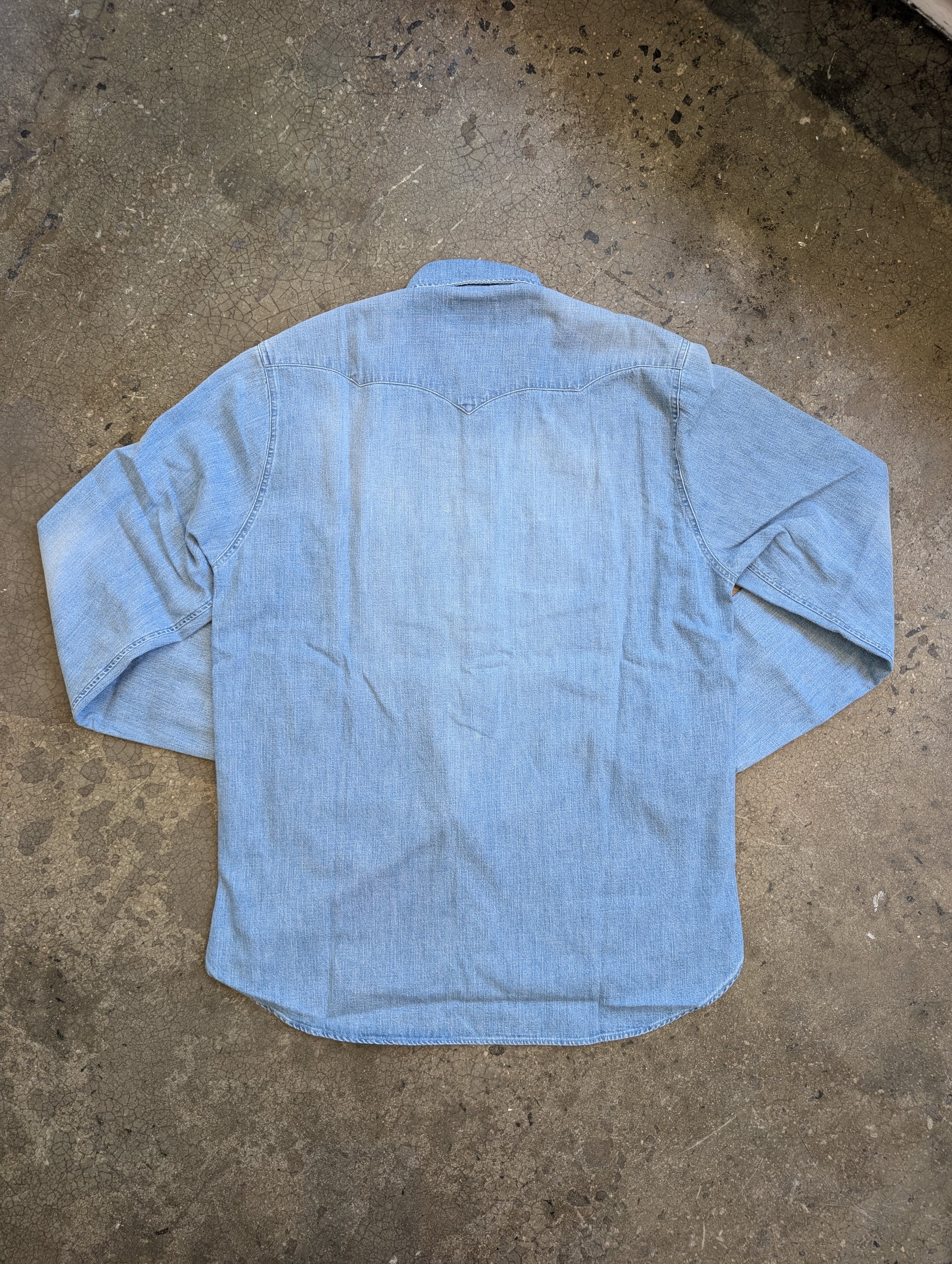 Long Sleeve Denim Perlsnap Shirt