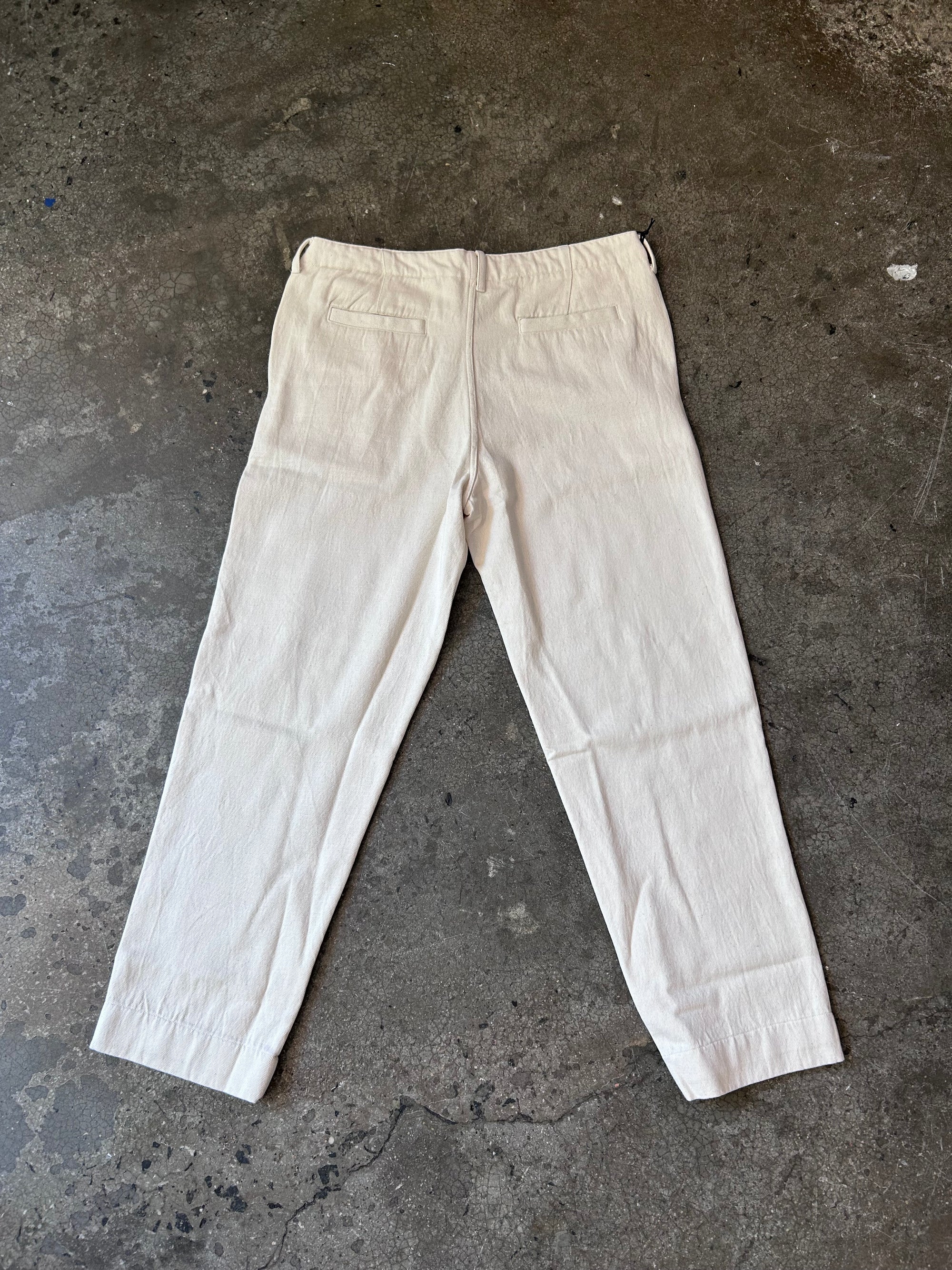 Original Madras Trading Company Field Trouser - Cream Denim Weave