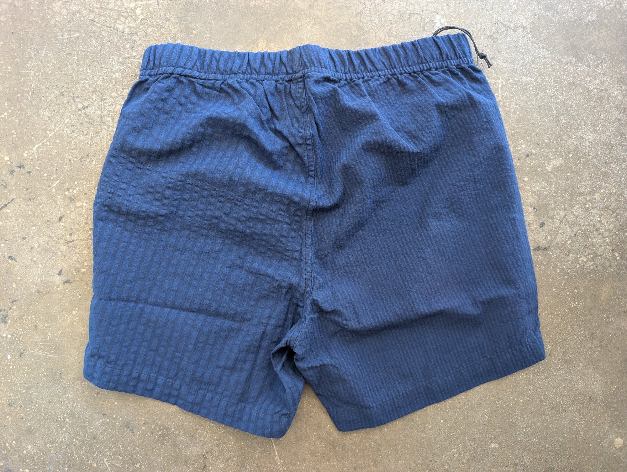 Original Madras Trading Company Boxer Shorts  -Blue Seersucker