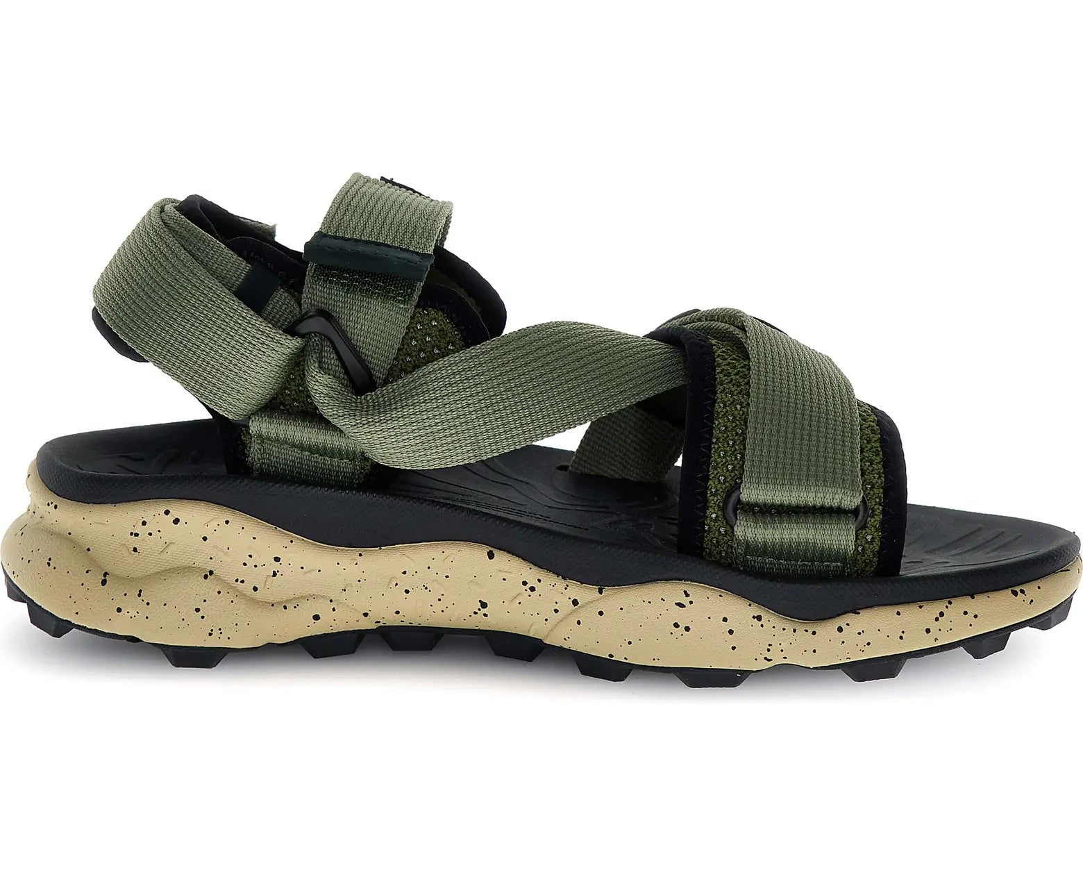 Flower Mountain Nazca 2 Man Suede/Nylon Mesh Sandal - Military Green