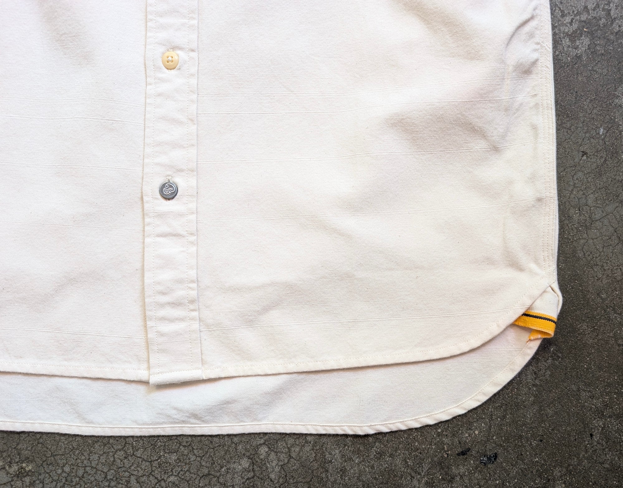 Original Madras Trading Company Utility Shirt - Natural Two Ply Oxford