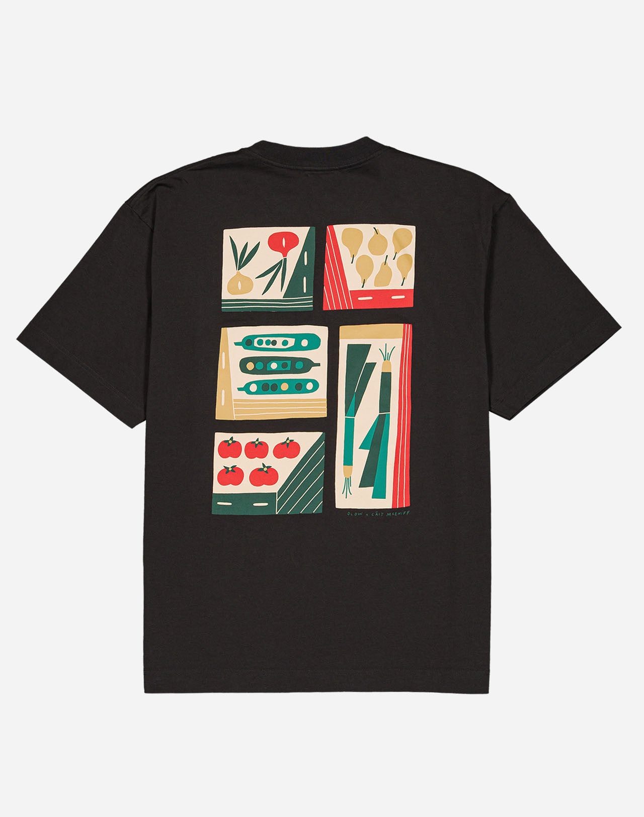 Olow Carbon Black Loosefitting  Harvest T-Shirt