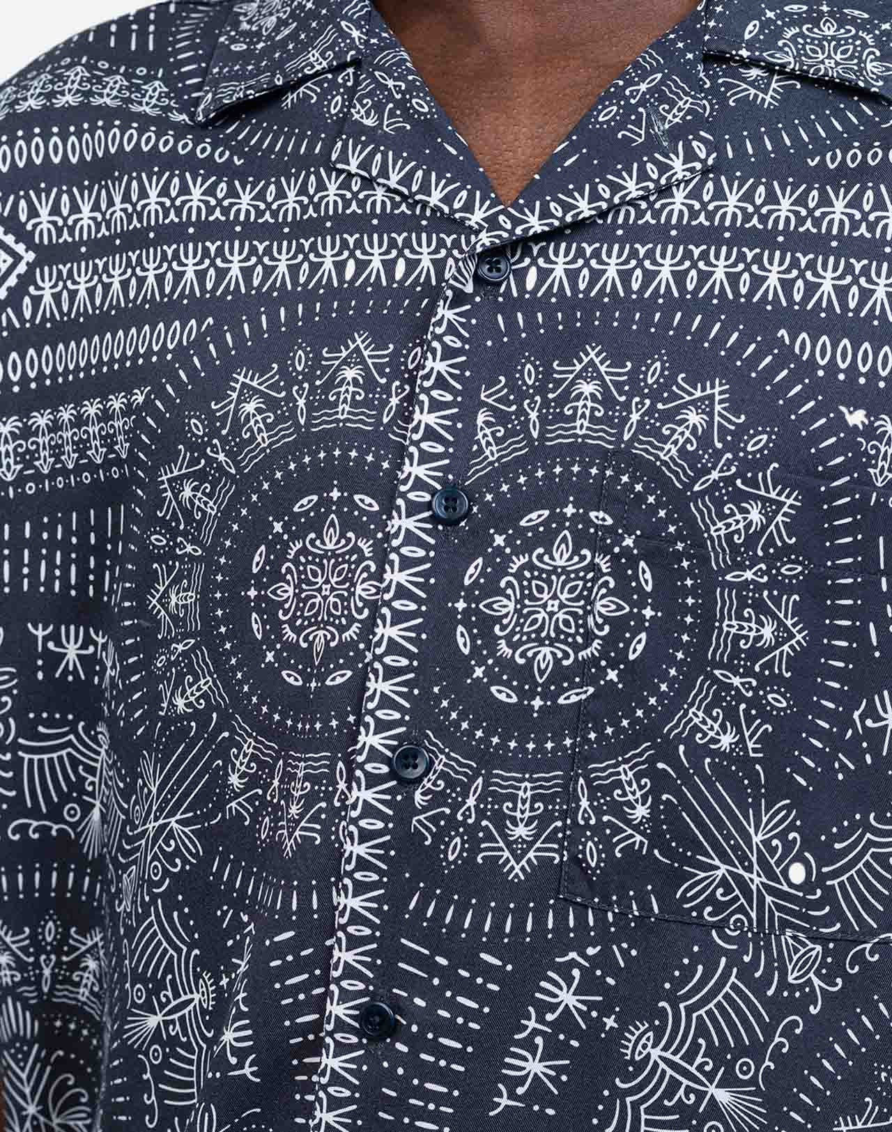 Olow Midnight Blue Chemise Aloha Kendari Shirt