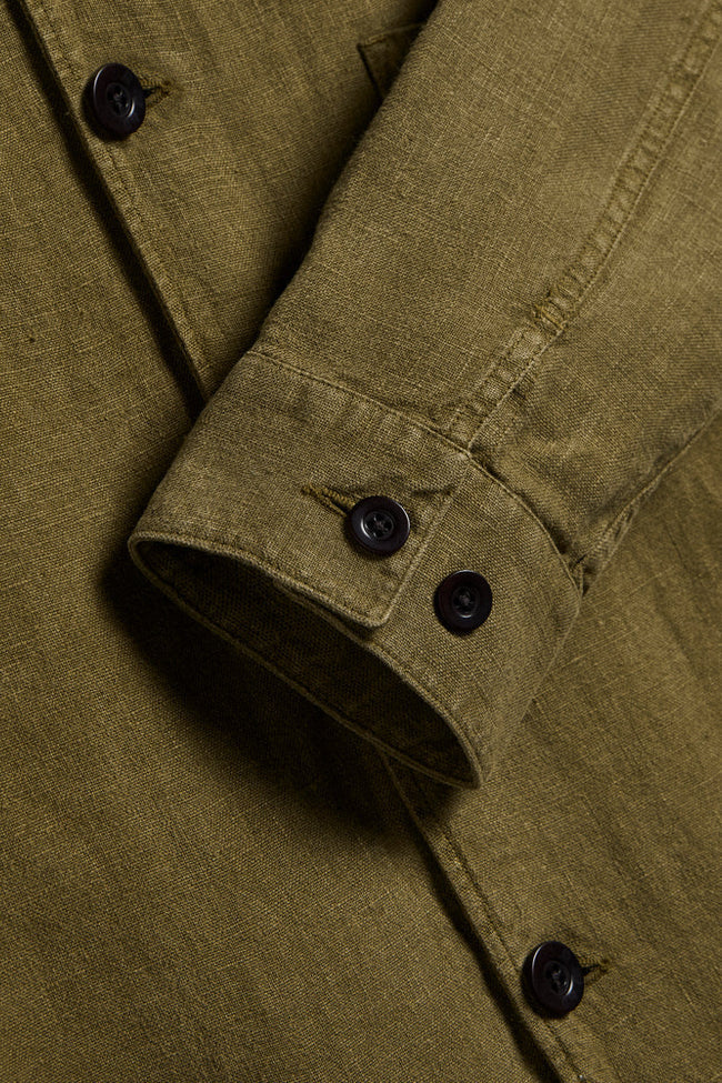 Portuguese Flannel's slim-fit 'Labura' jacket is sure to become one of those items you'll reach for often. It's made from pure linen, so will fair well in warmer weather. The easy, straight fit offers plenty of room for layering.
