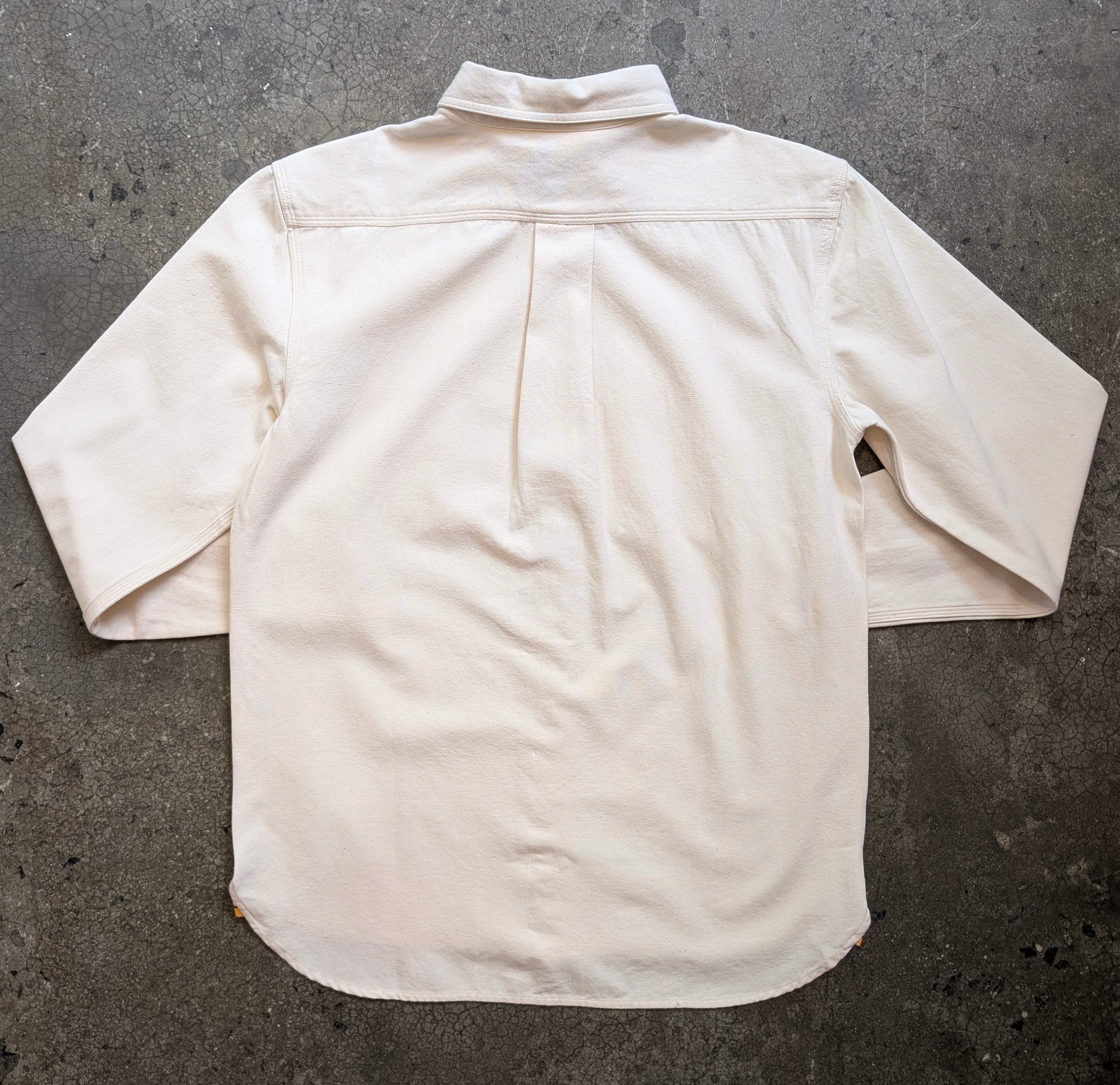 Original Madras Trading Company Utility Shirt - Natural Two Ply Oxford
