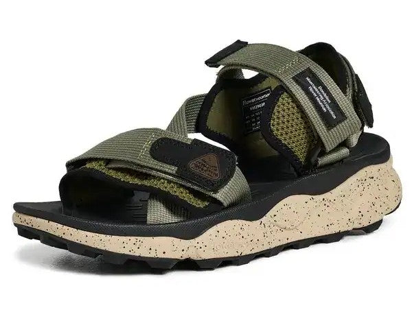 Flower Mountain Nazca 2 Man Suede/Nylon Mesh Sandal - Military Green