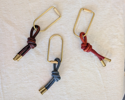 BG Thistle Key Chain-Indigo, Red, Brown