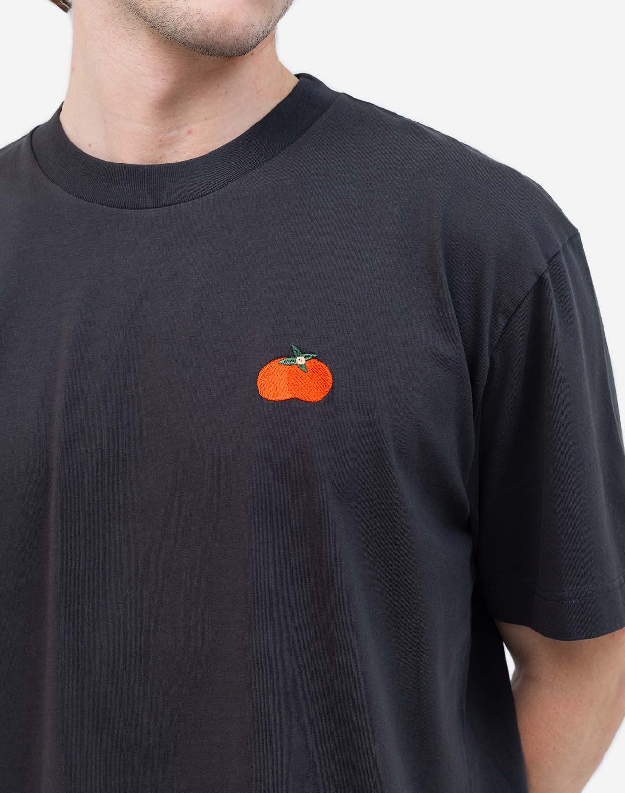 Olow Carbon Black Loosefitting  Harvest T-Shirt