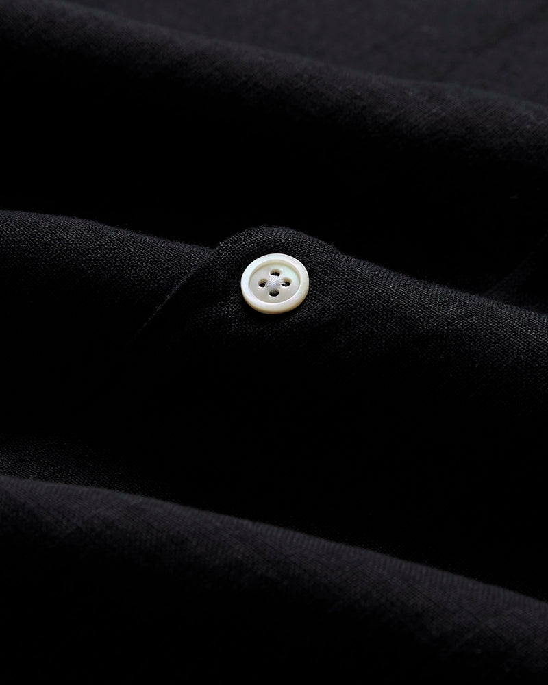 Portuguese Flannel Linen Camp Collar Short Sleeve Shirt