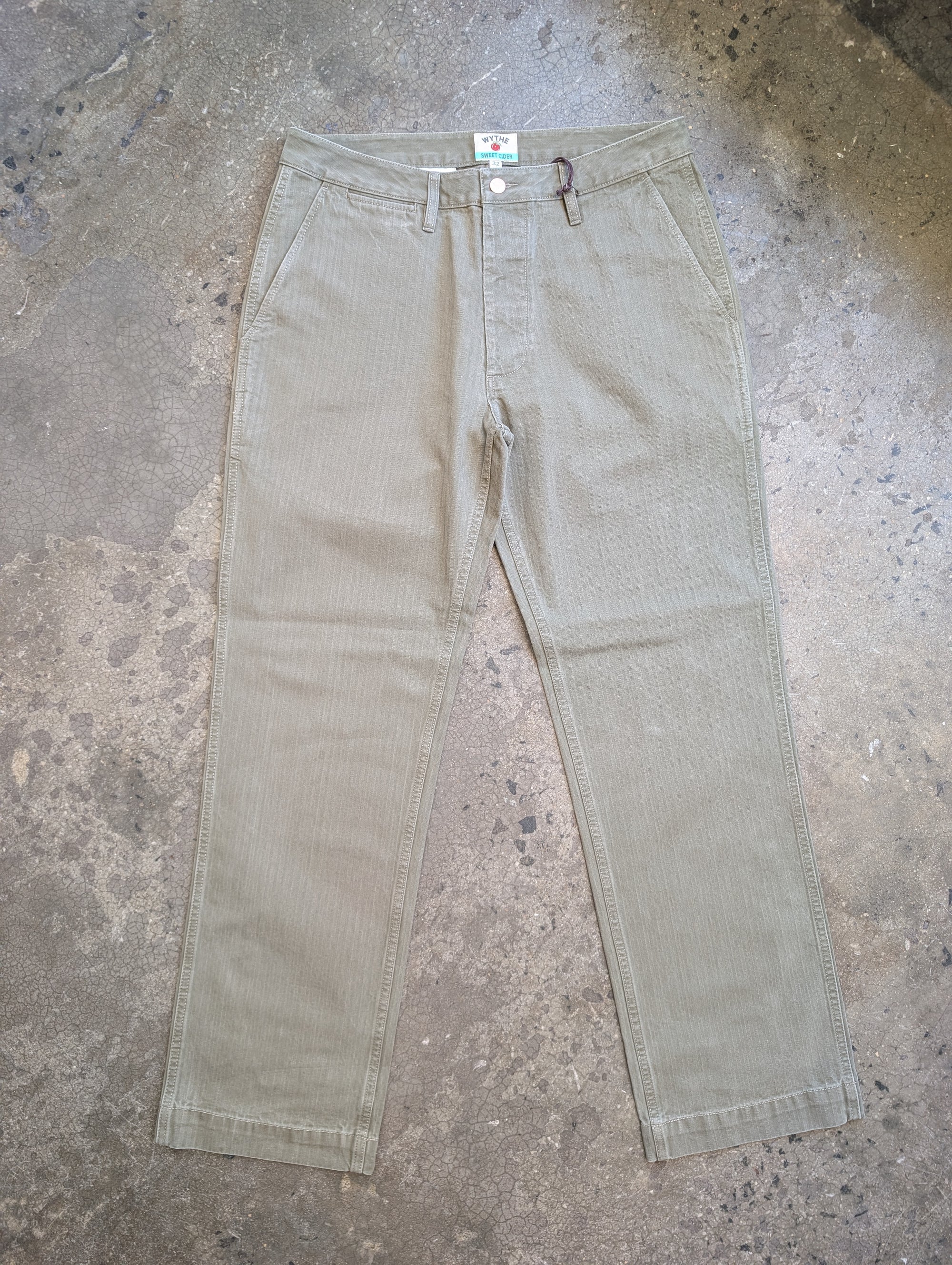 Wythe Japanese HBT Chinos -Faded Olive