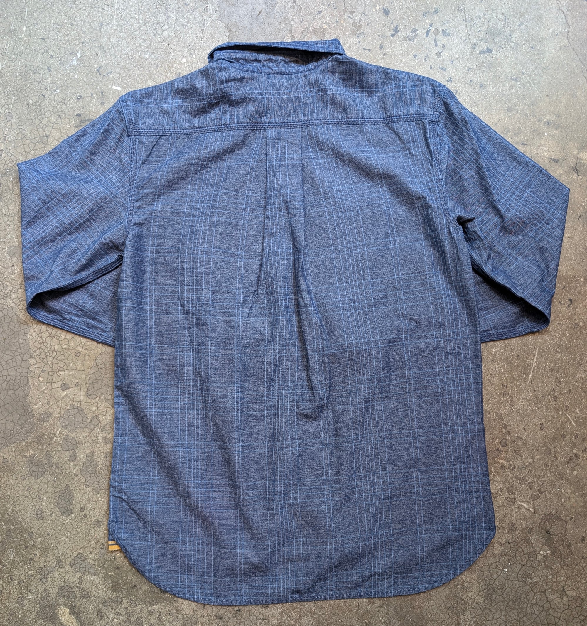 Original Madras Trading Company Utility Shirt - Indigo Check Chambray
