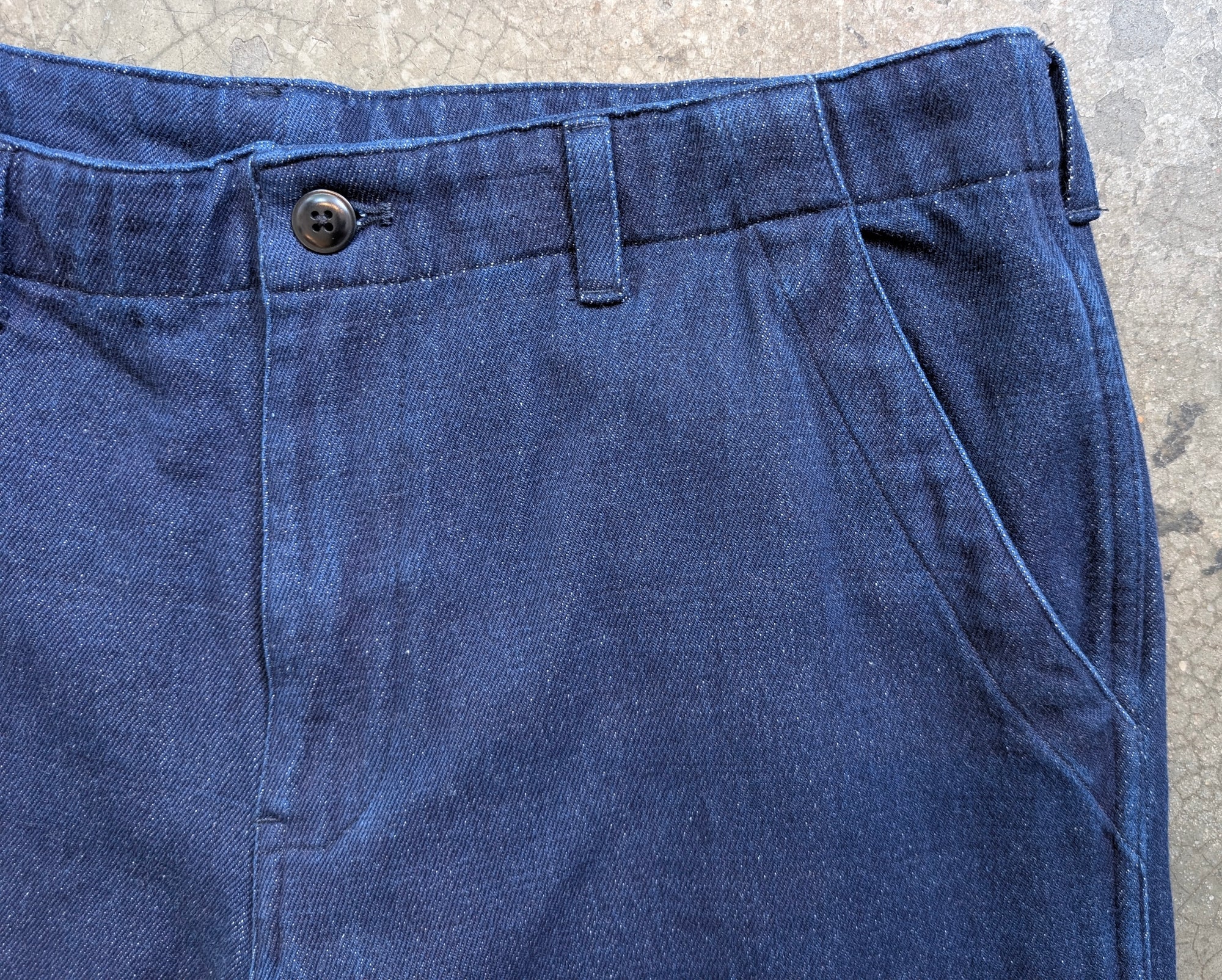Original Madras Trading Company Field Trouser - Twill Indigo Denim