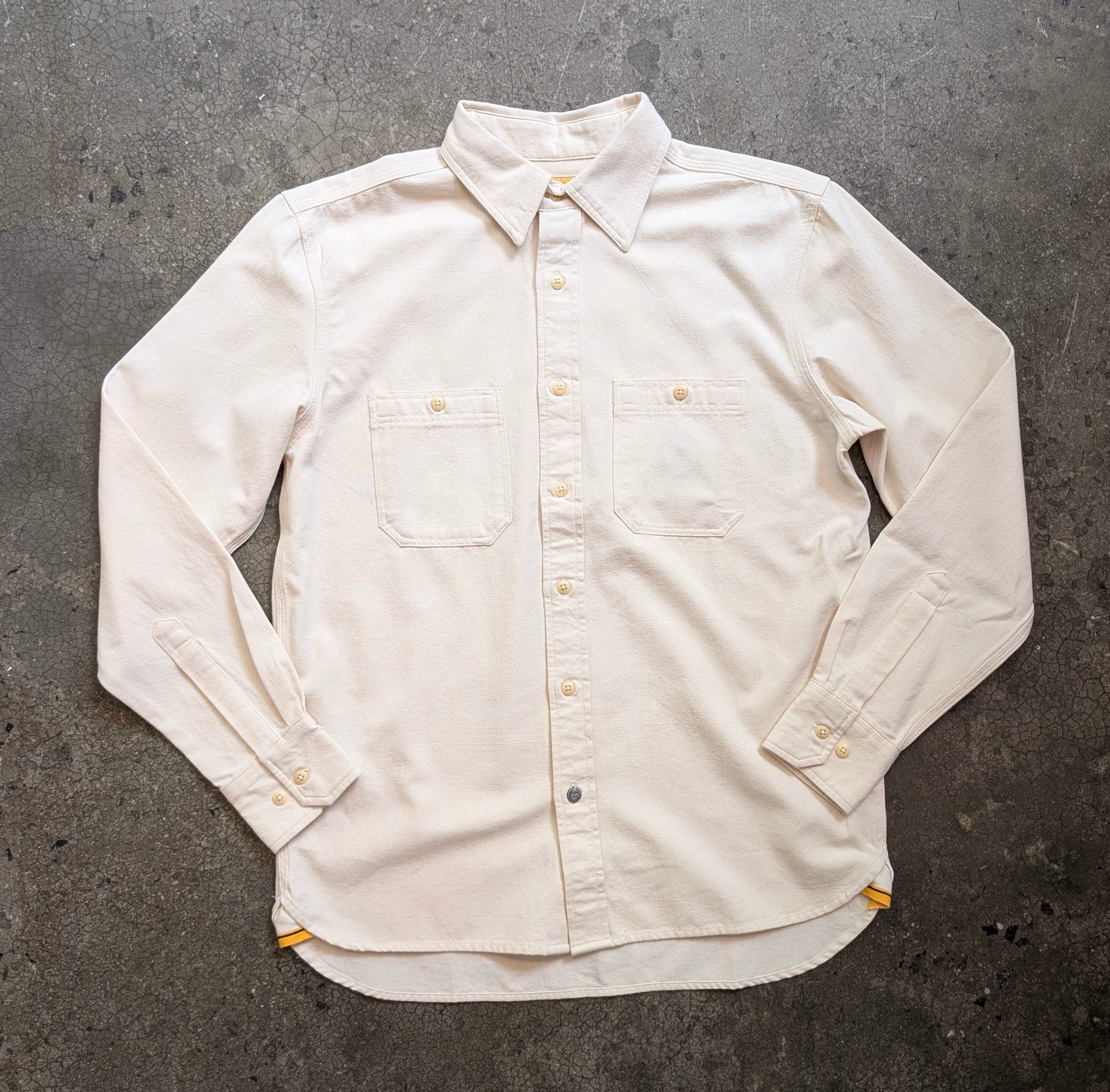 Original Madras Trading Company Utility Shirt - Natural Two Ply Oxford
