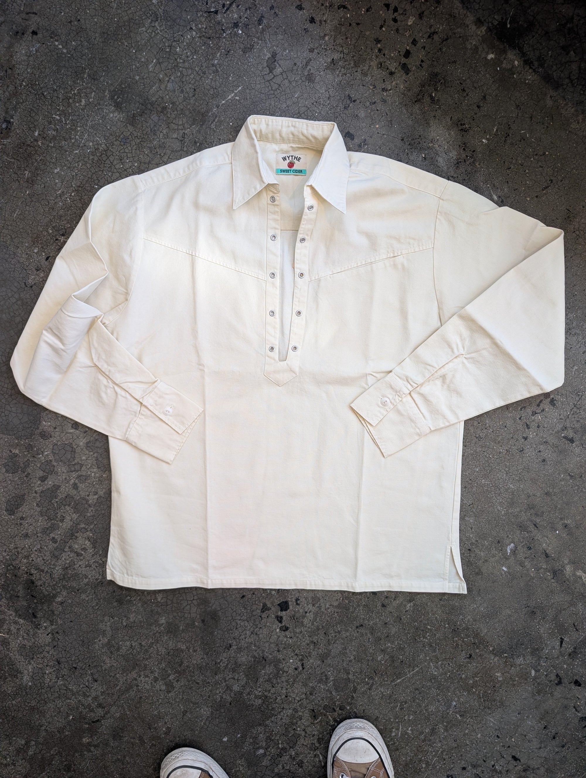 Wythe Canvas Pullover Shirt -Buttermilk