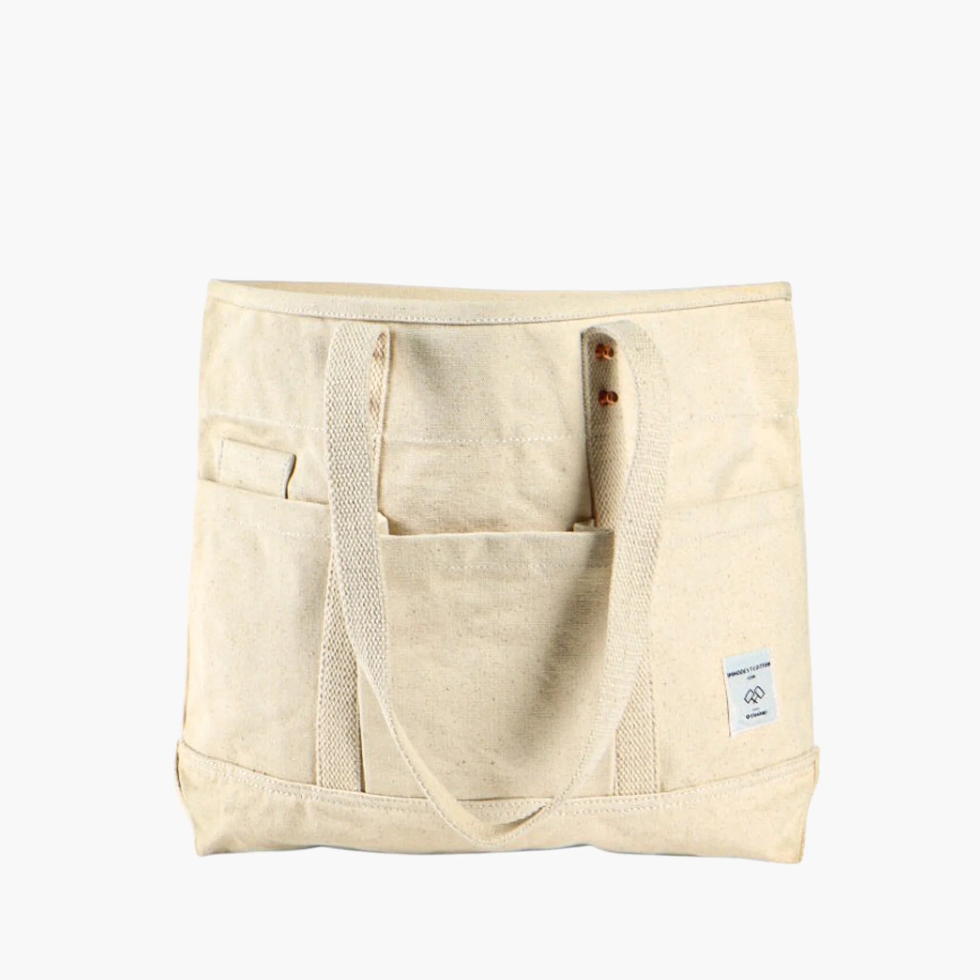 Immodest Cotton Construction Tote -Natural
