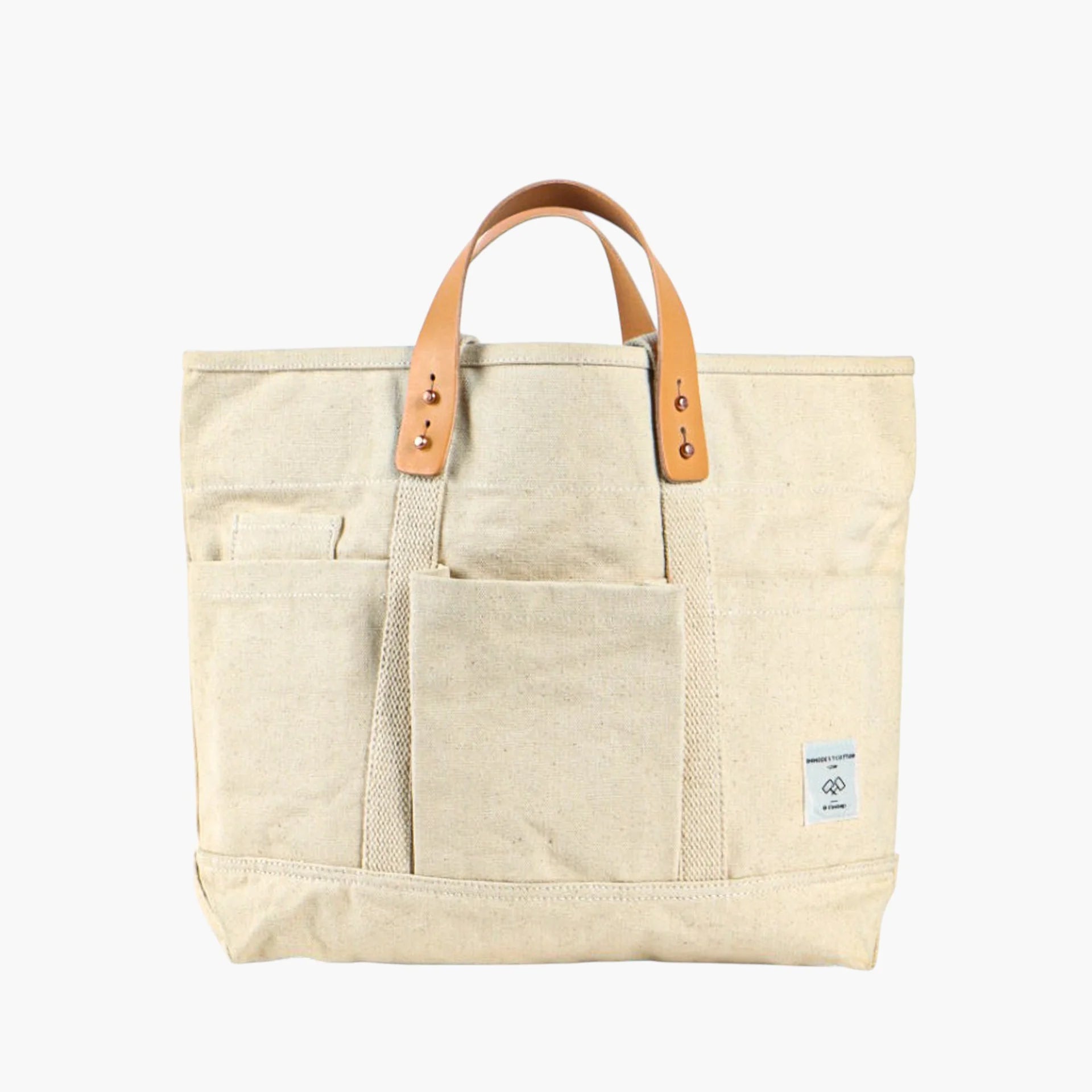 Immodest Cotton Construction Tote -Natural