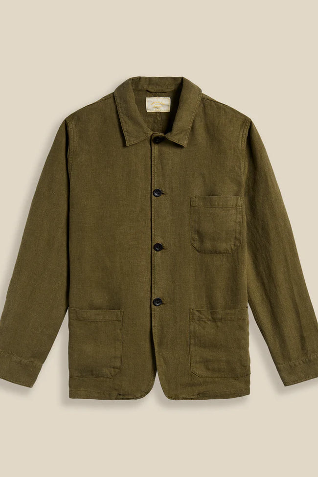 Portuguese Flannel's slim-fit 'Labura' jacket is sure to become one of those items you'll reach for often. It's made from pure linen, so will fair well in warmer weather. The easy, straight fit offers plenty of room for layering.
