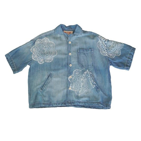 MonoStereo - Chambray Cropped Military Shirt