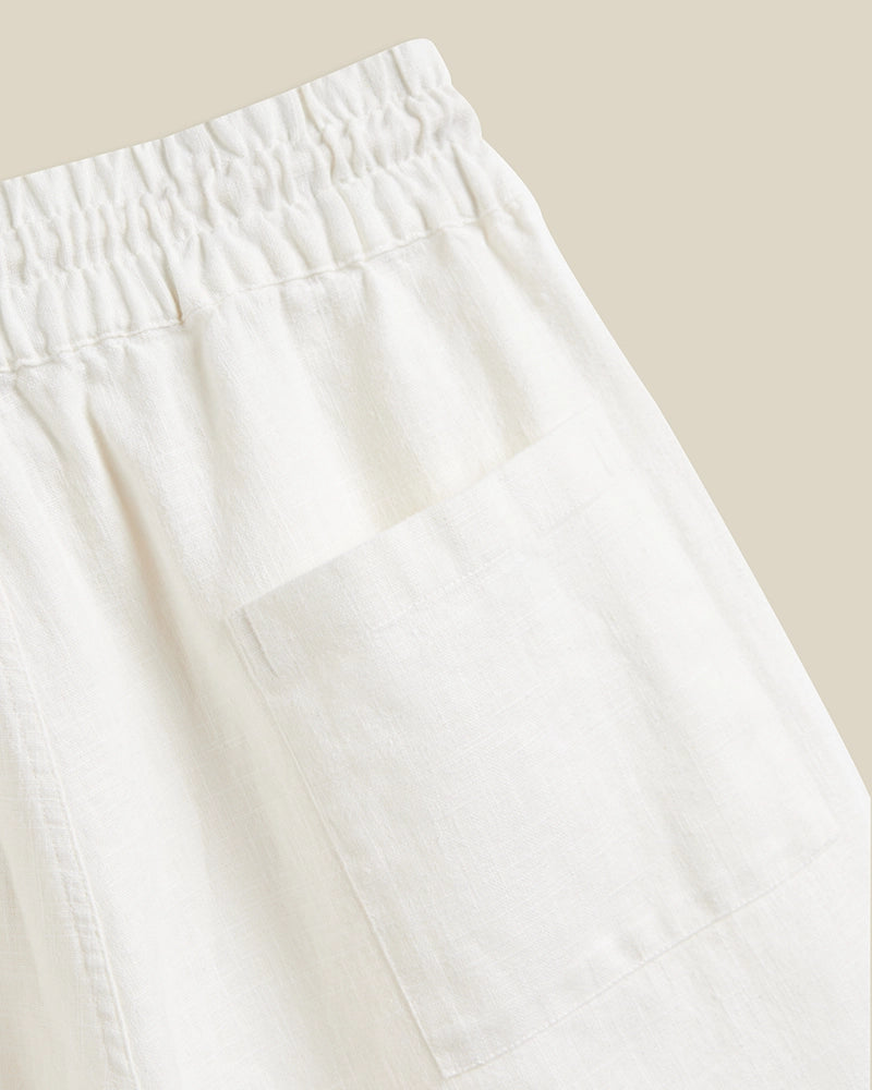 Portuguese Flannel Embroidery Nature Ramie Shorts