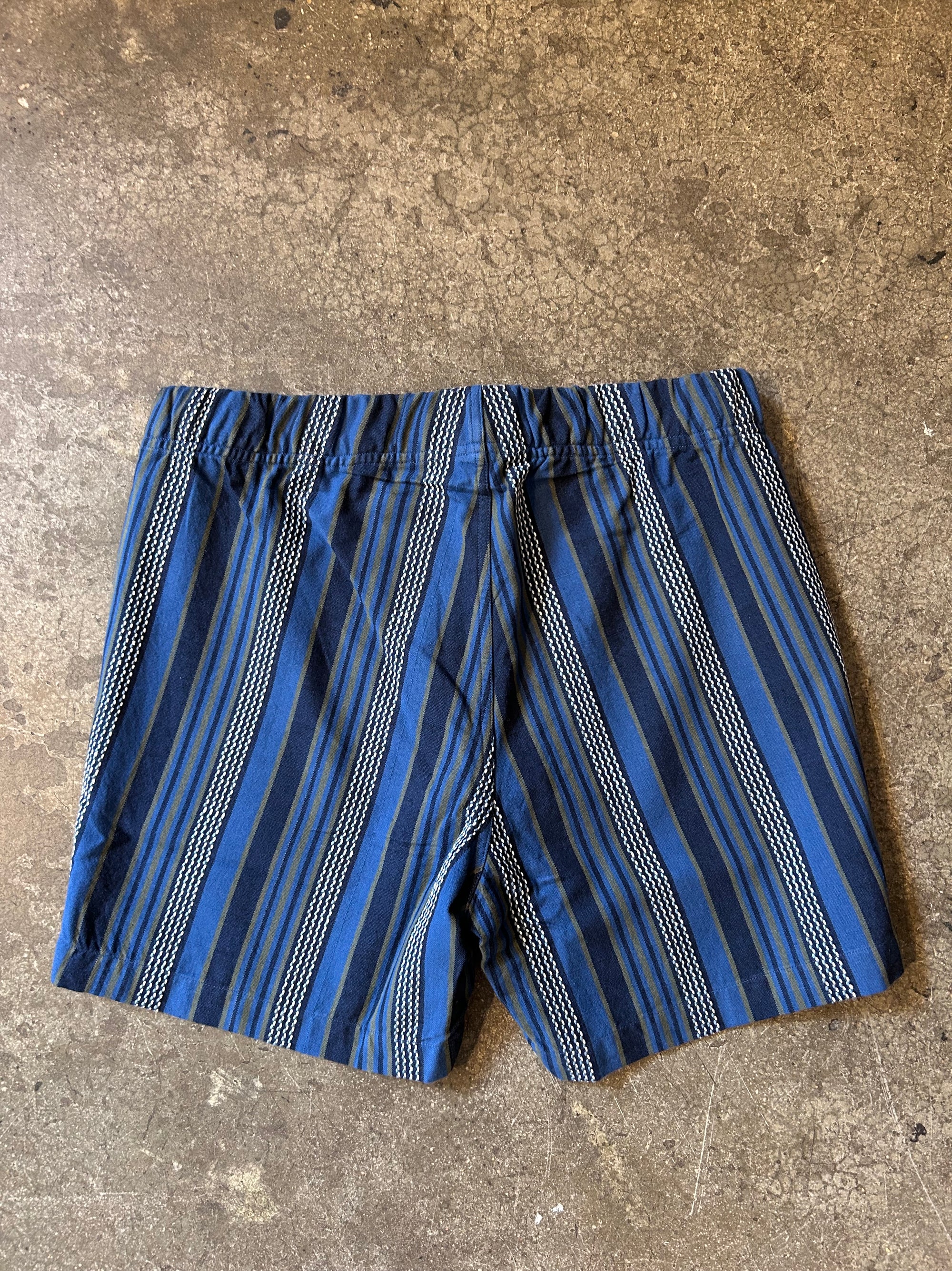 Original Madras Trading Company Boxer Short - Blue Jacquard Weave