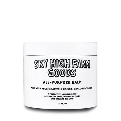 Our All Purpose Balm is made from 100% organic grass-fed beef tallow. Tallow is an age-old skincare remedy — an oft-overlooked super ingredient that mimics the natural lipids generated by our skin closer than any ingredient science has uncovered.

The Tomato Leaf scent is reminiscent of the memory of harvesting a garden’s bounty. Sweet, vegetal and herbaceous in aroma, it simultaneously repels insects and intoxicates humans — a symbiosis every farmer strives for in ecological growing.

Now enriched with Nut