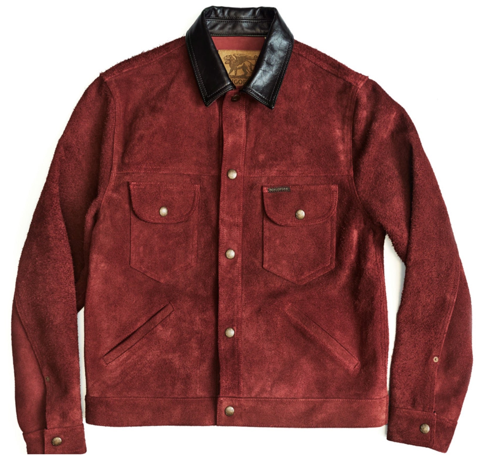 Indigofera Fargo Quarter Leather Jacket - Wine