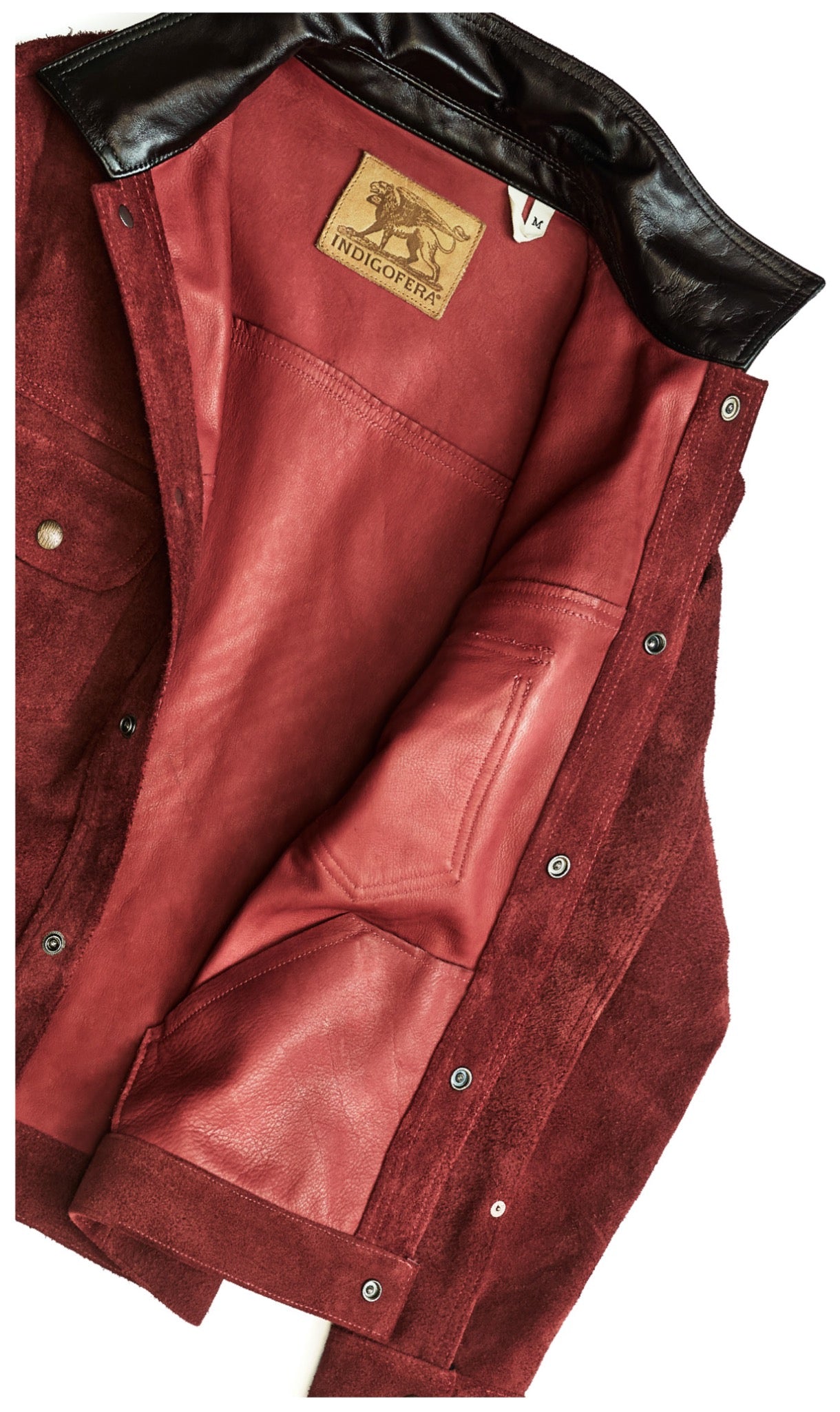 Indigofera Fargo Quarter Leather Jacket - Wine