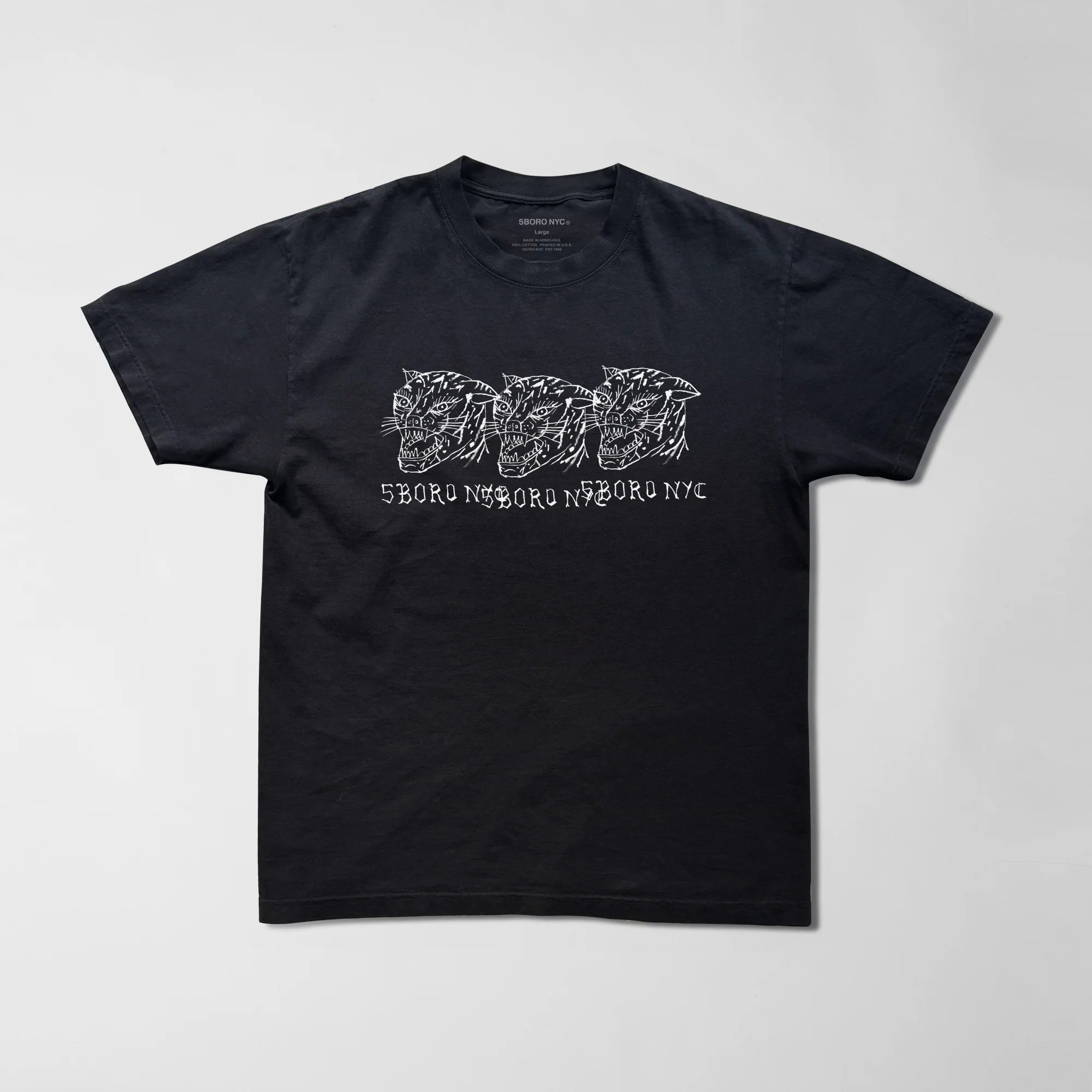 5boro Demon Cat Tee - Black