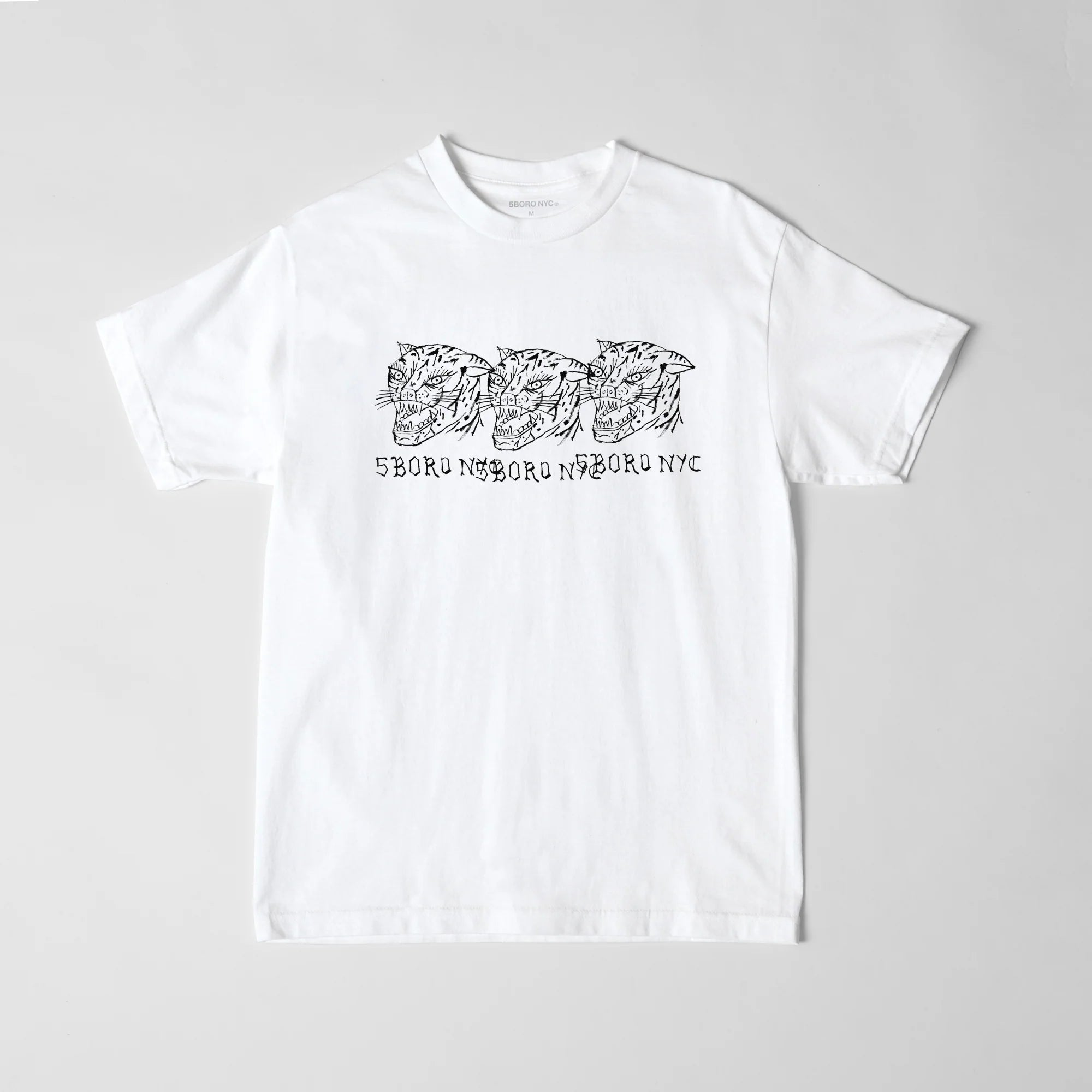 5boro Demon Cat Tee - White
