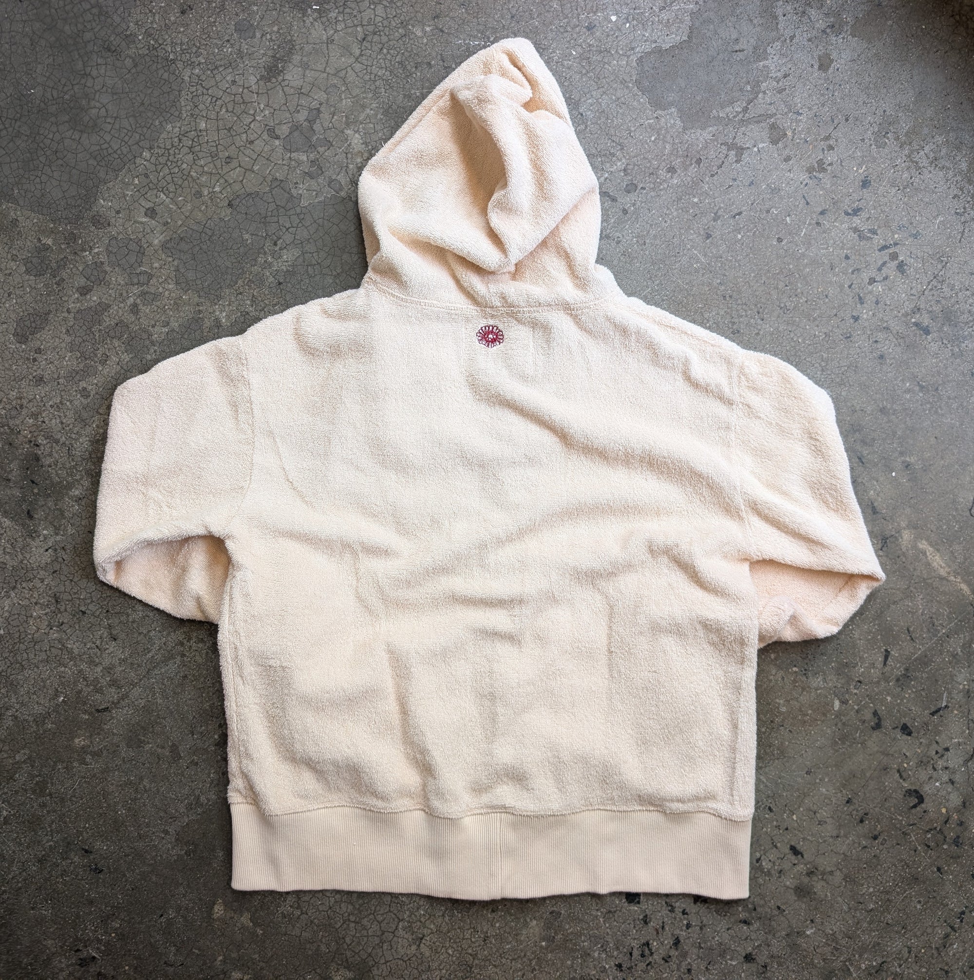 Monostereo Beach Towel Zip Hoodie -Natural
