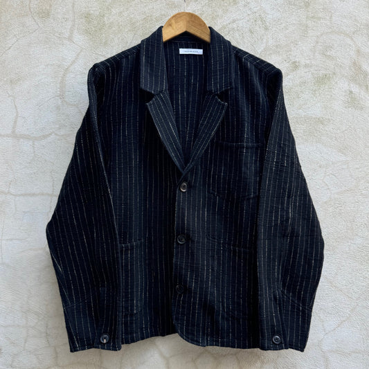 INDI + ASH - Study Blazer Handwoven Ticking Stripe
