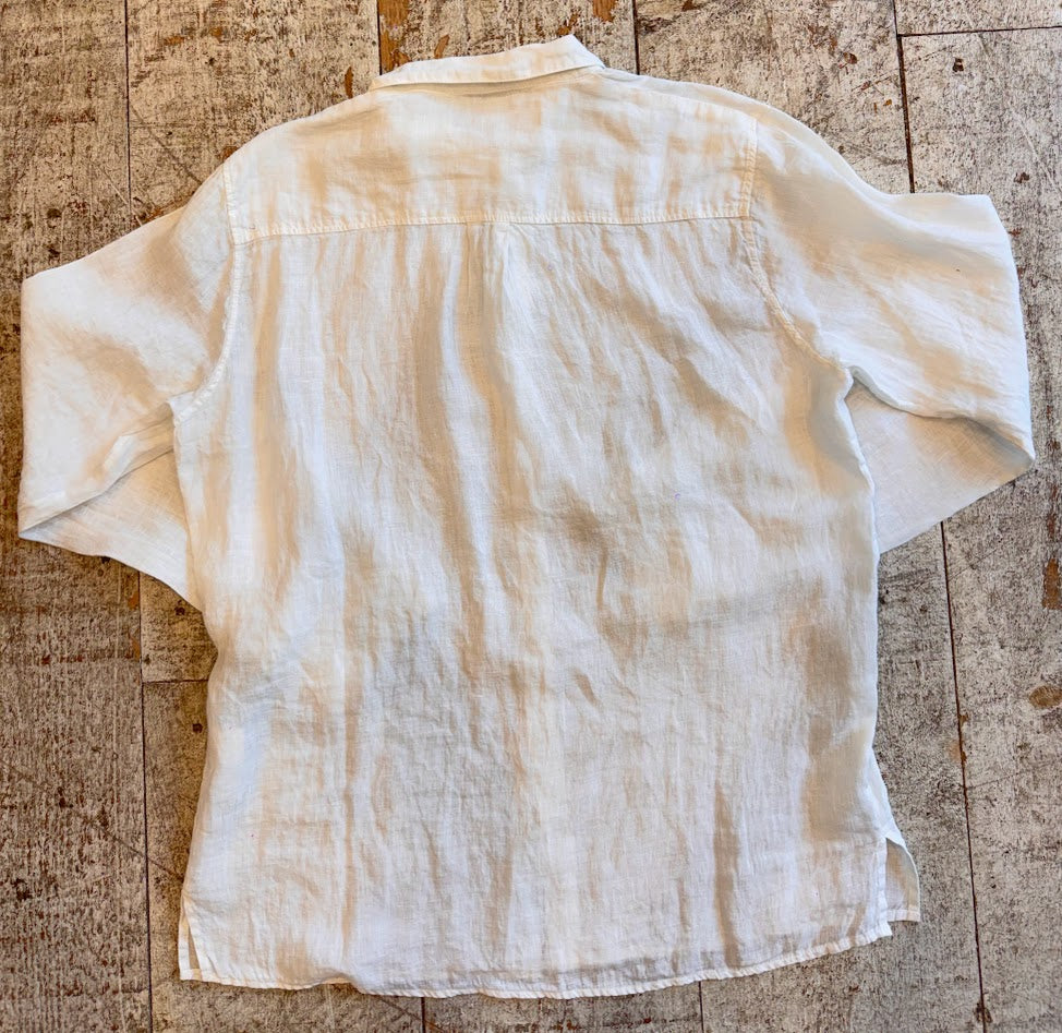 Crossley Long Sleeve Linen Shirt - Ice