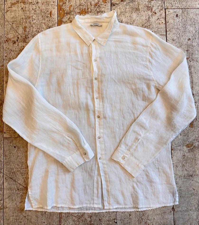 Crossley Long Sleeve Linen Shirt - Ice