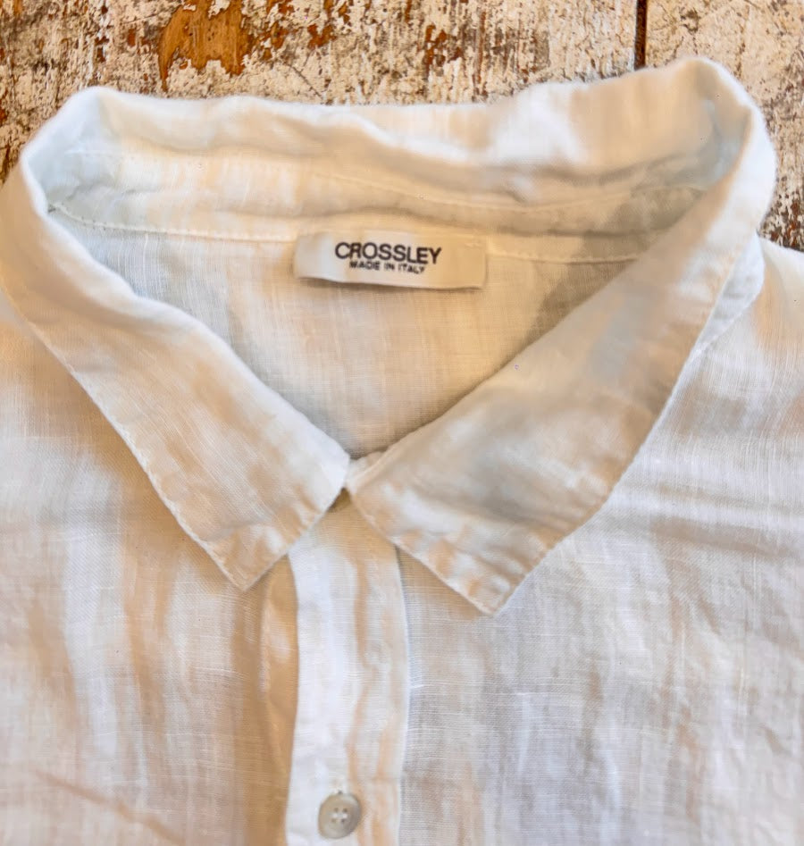 Crossley Long Sleeve Linen Shirt - Ice