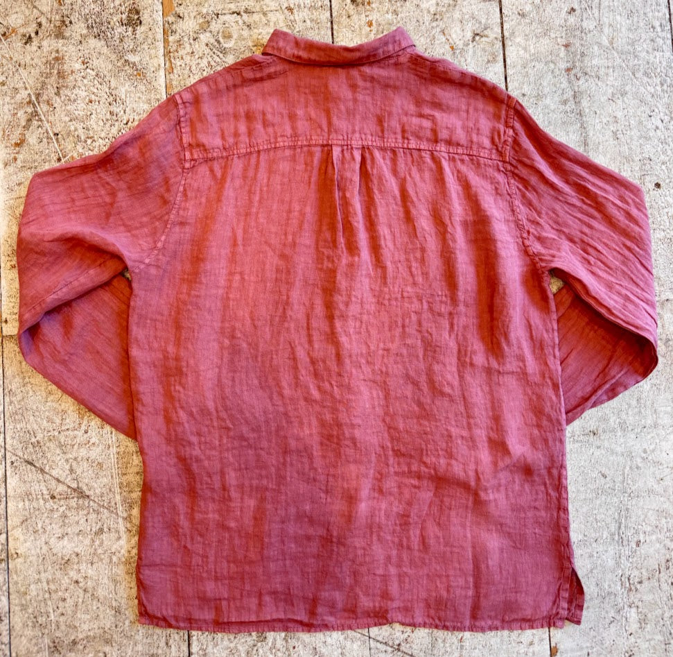 Crossley Long Sleeve Linen Shirt - Mesa Rose