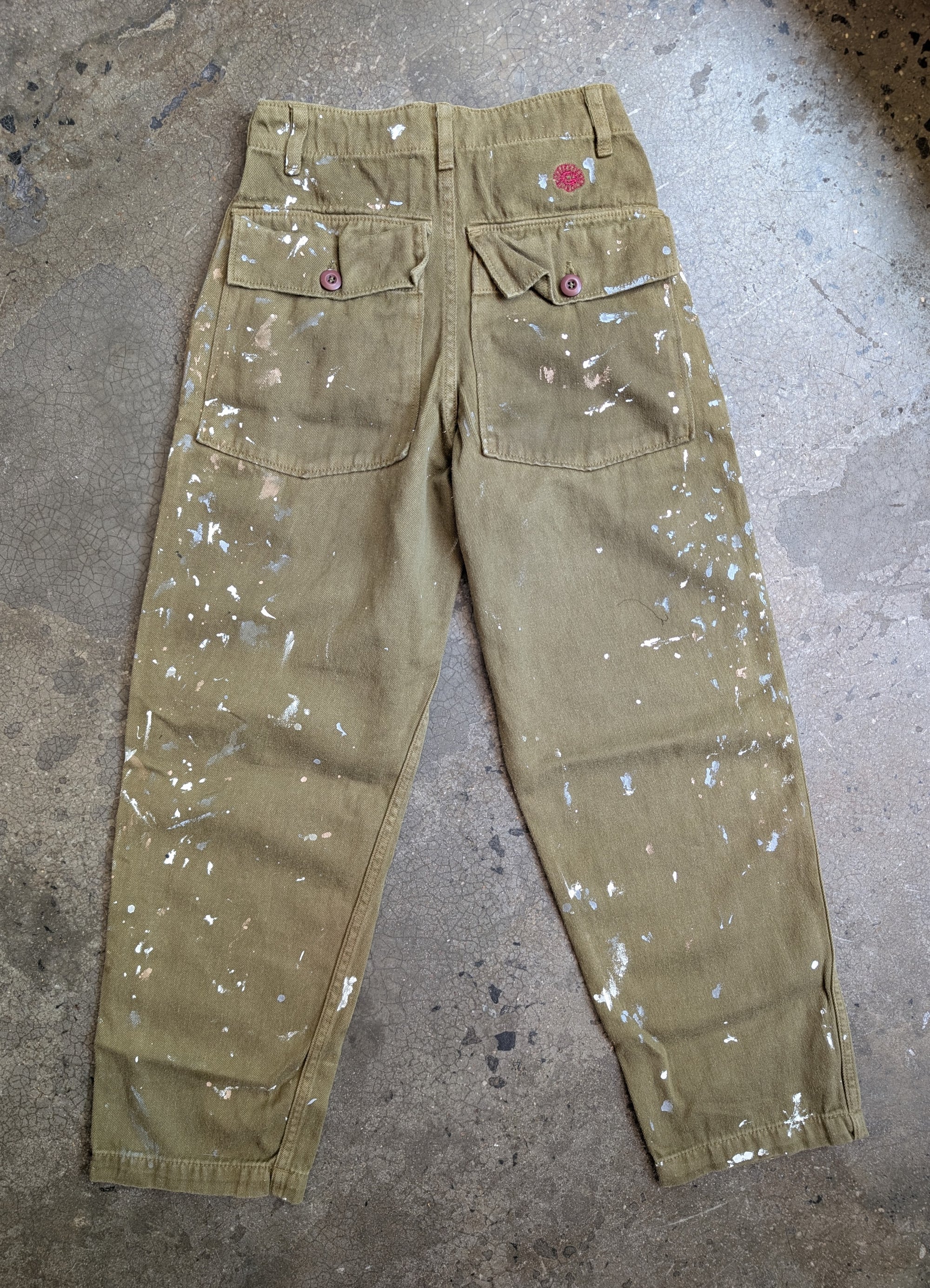 Monostereo Jenny's Painting Pants - Mustard Green