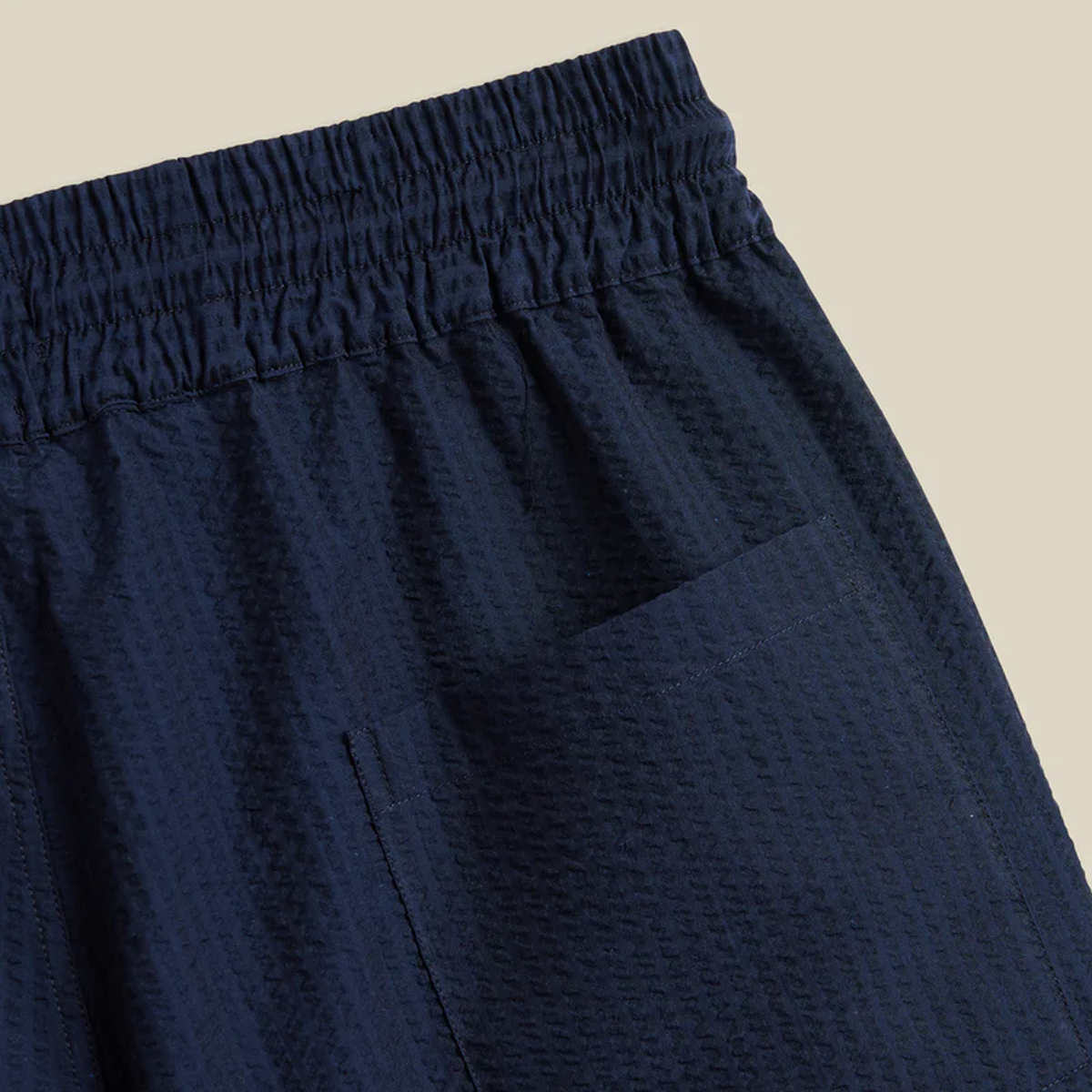 Portuguese Flannel Atlantico Seersucker Short - Navy
