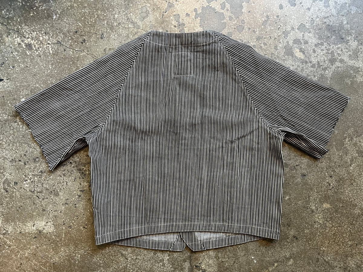 Indigofera Hickory Stripe Cobb Shirt – Black/White