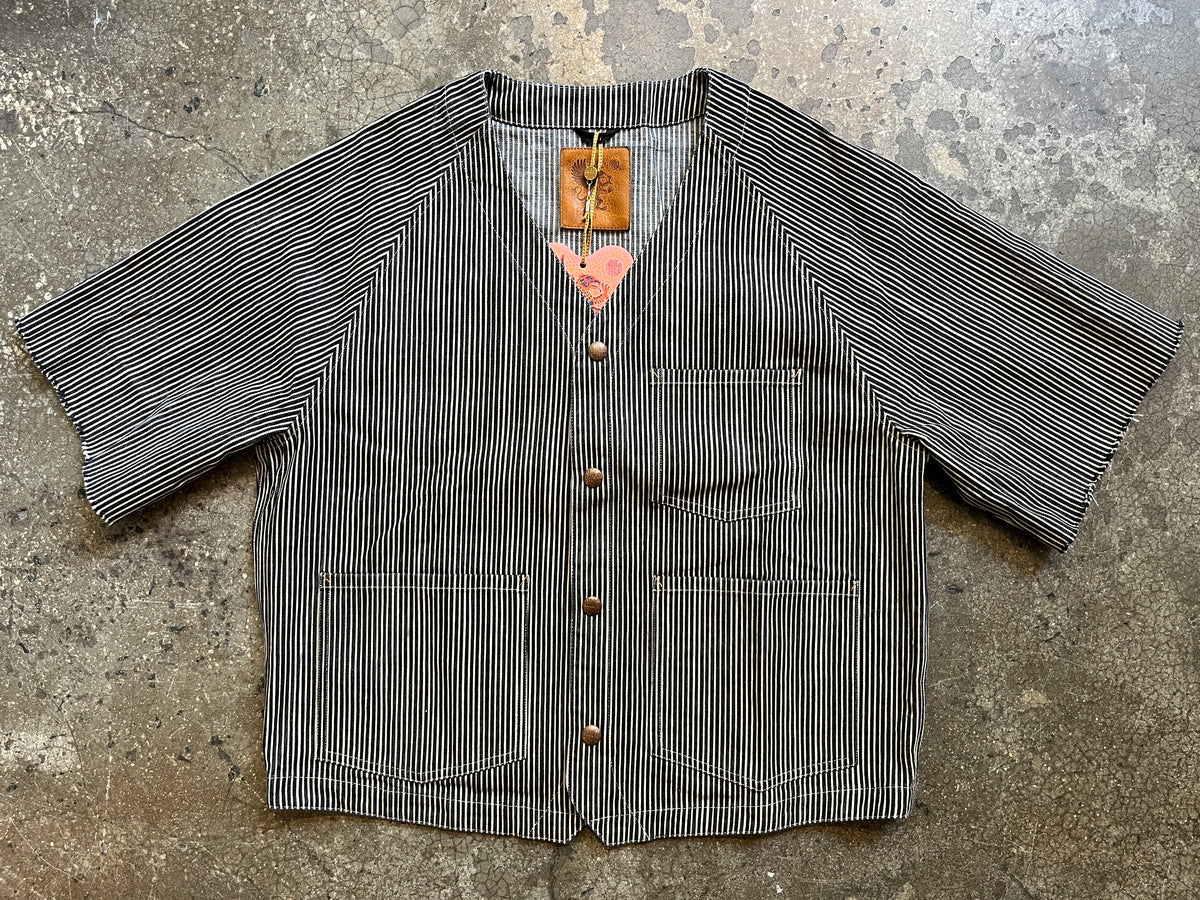 Indigofera Hickory Stripe Cobb Shirt – Black/White