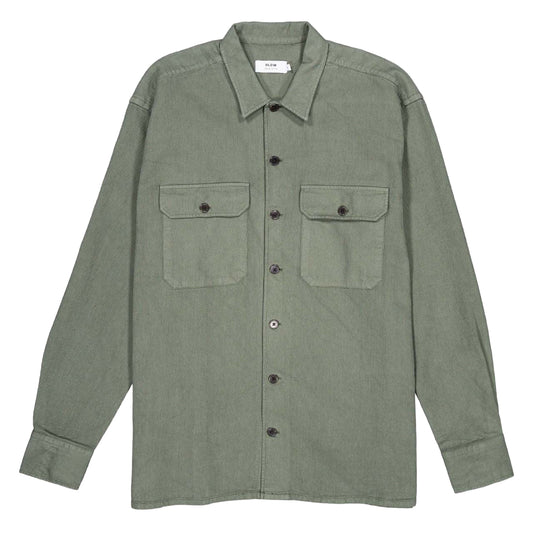 Olow - Olive Green Decre Taza Shirt