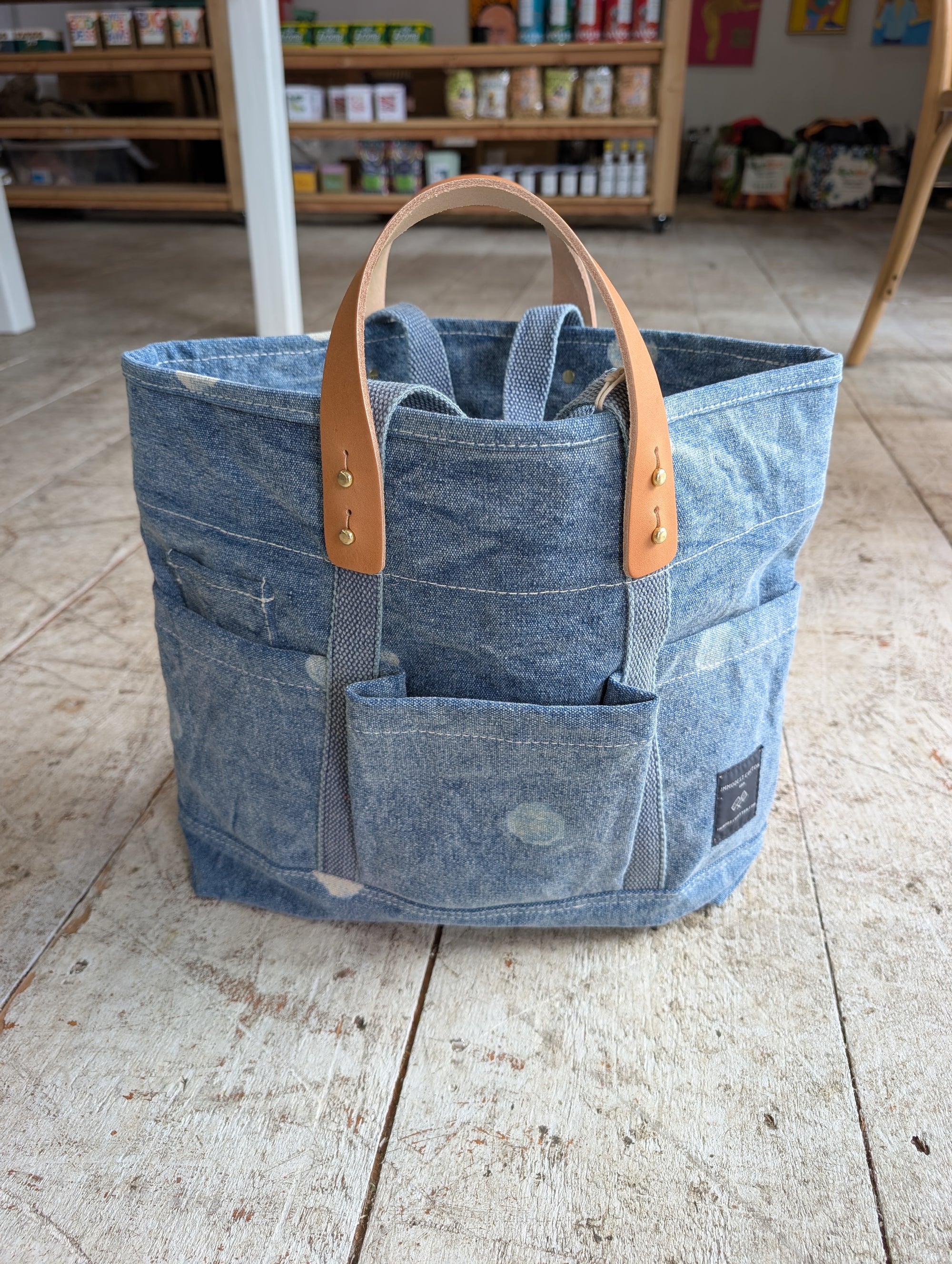 Immodest Cotton Construction Tote - Faded Moon