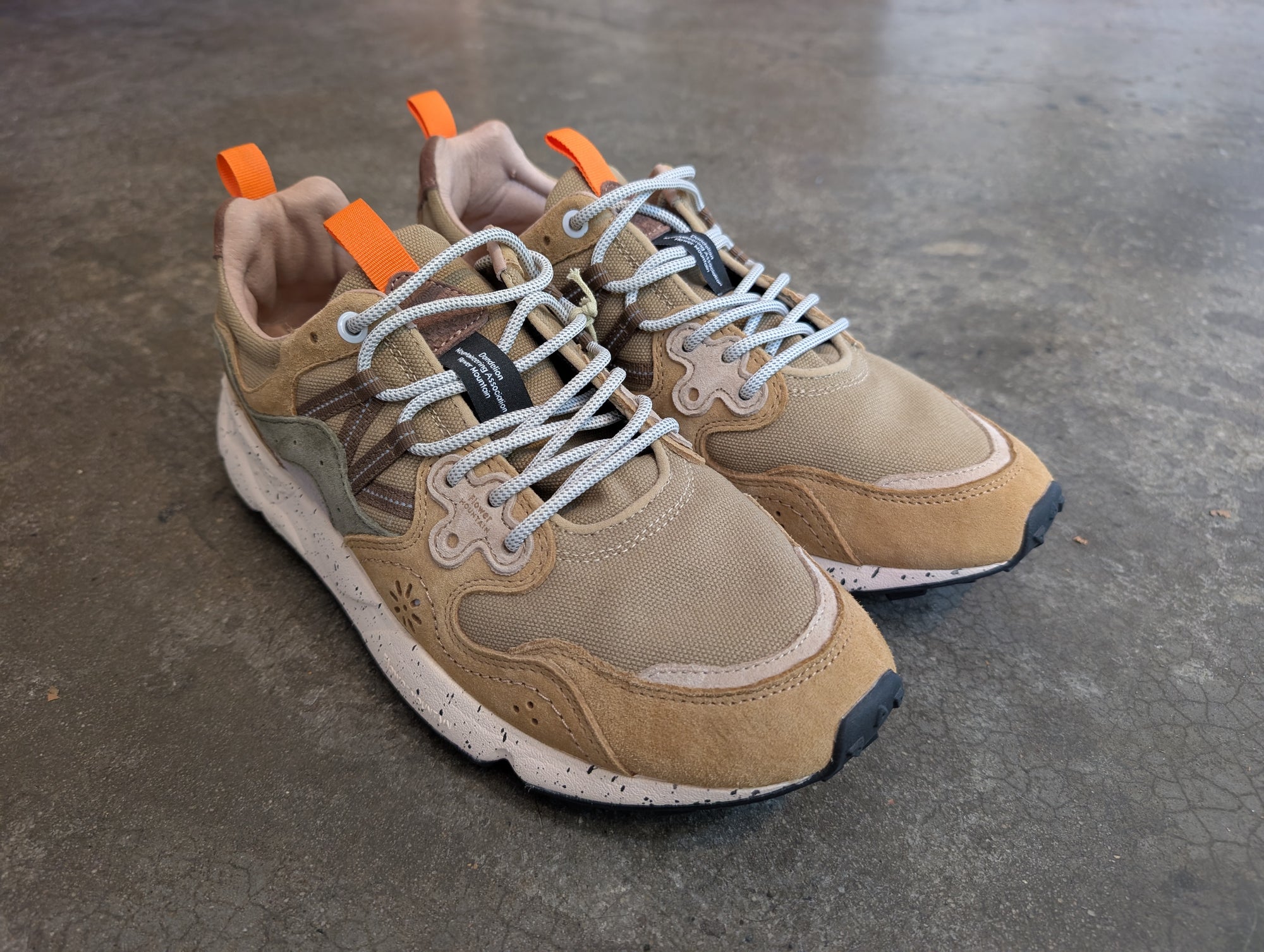 Flower Mountain Yamano 3 Man Suede/Nylon Sneakers - Khaki Military