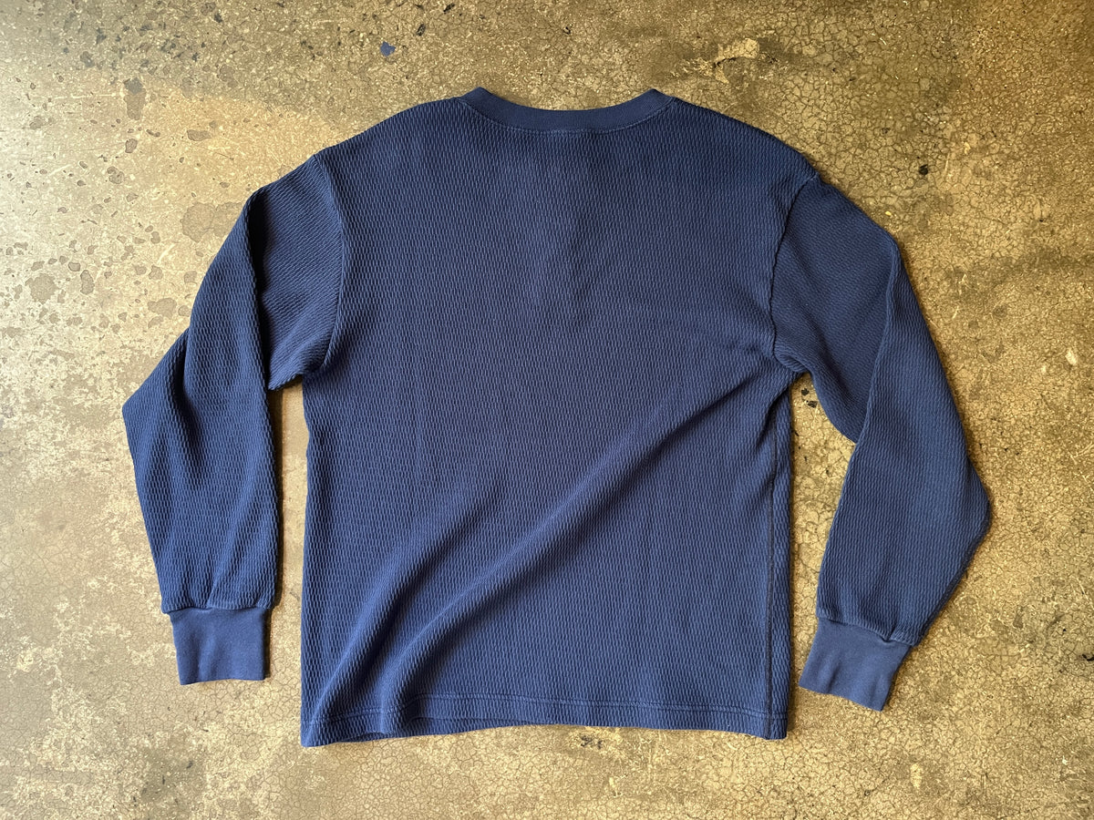 Velva Sheen Longsleeve Military Henley – Navy