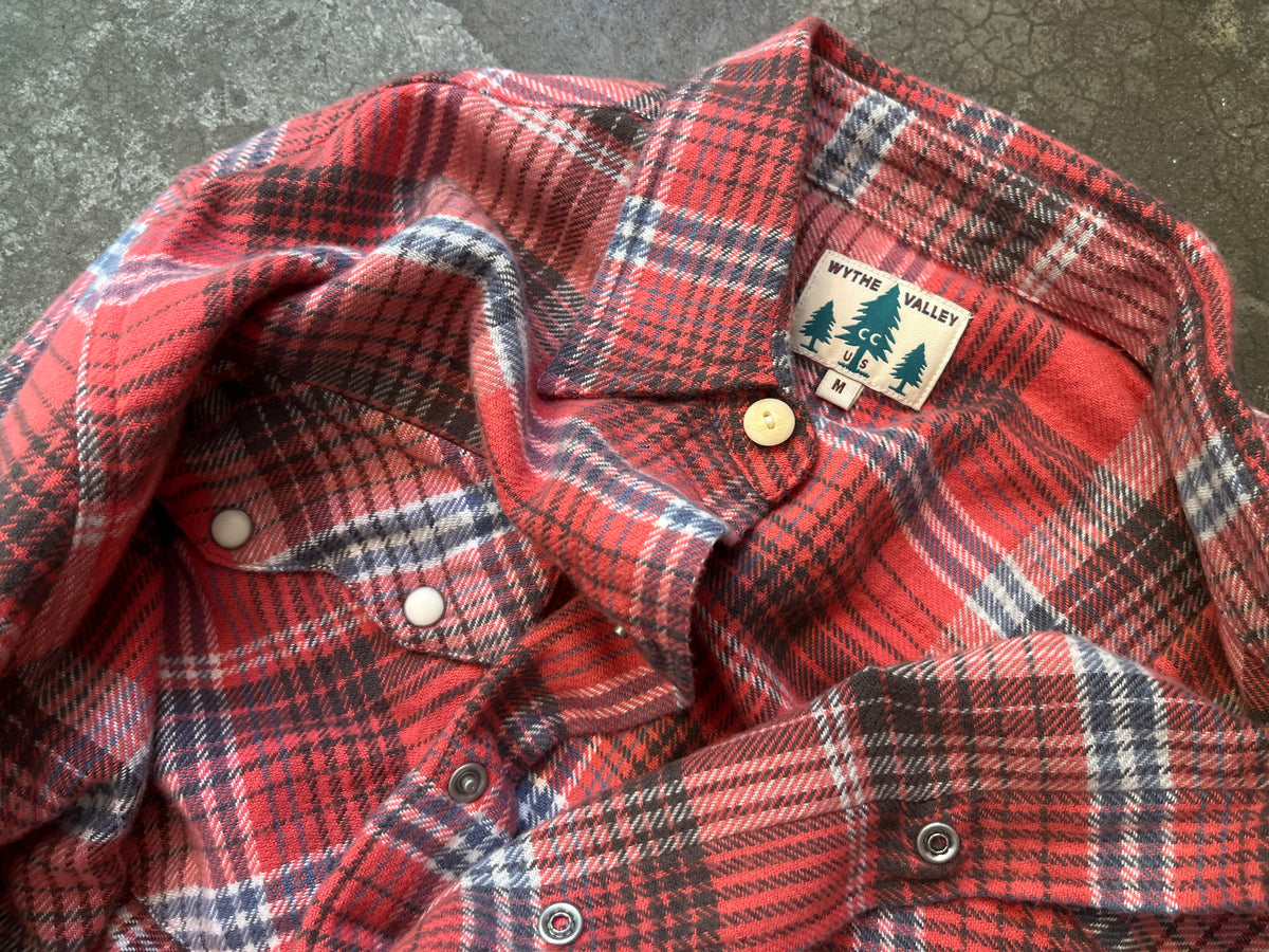 Wythe Washed Flannel Pearlsnap Shirt – Cactus Flower Plaid